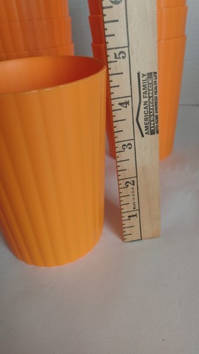 Lot Of 12 Mainstays BPA Free 18oz Tumbler / Plastic Cup Color Orange - Picture 4 of 6