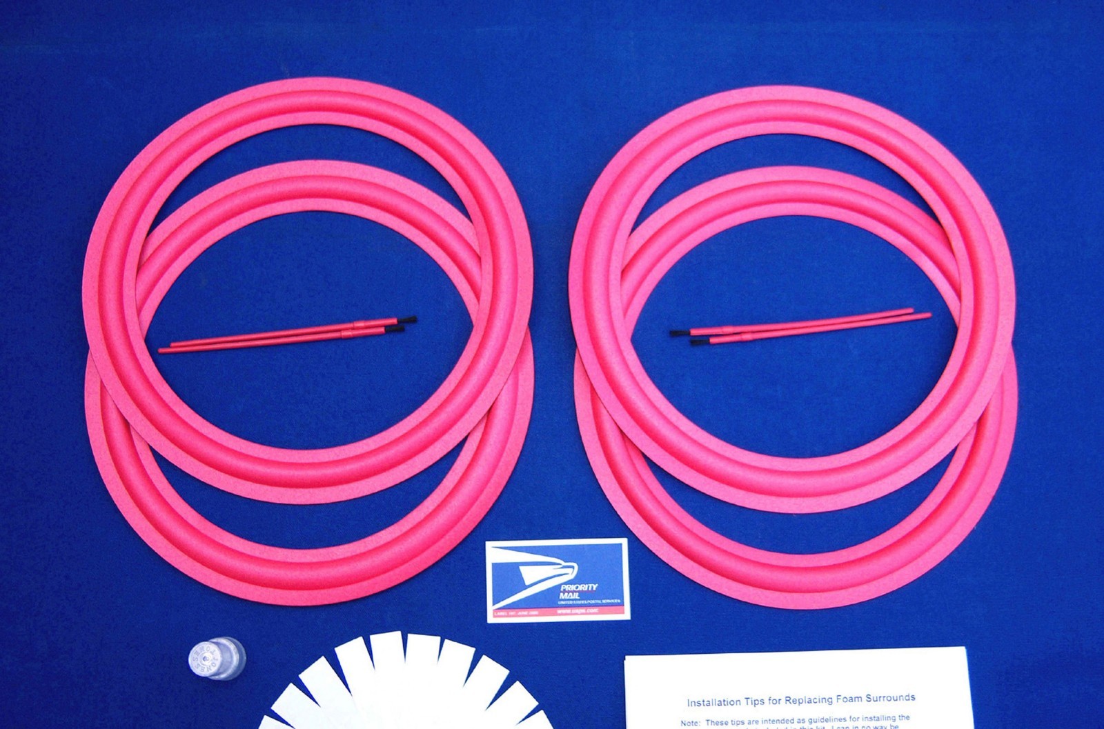 Cerwin Vega RE-38 Double Speaker Foam Surround Repair Kit / Woofer Refoam Kit