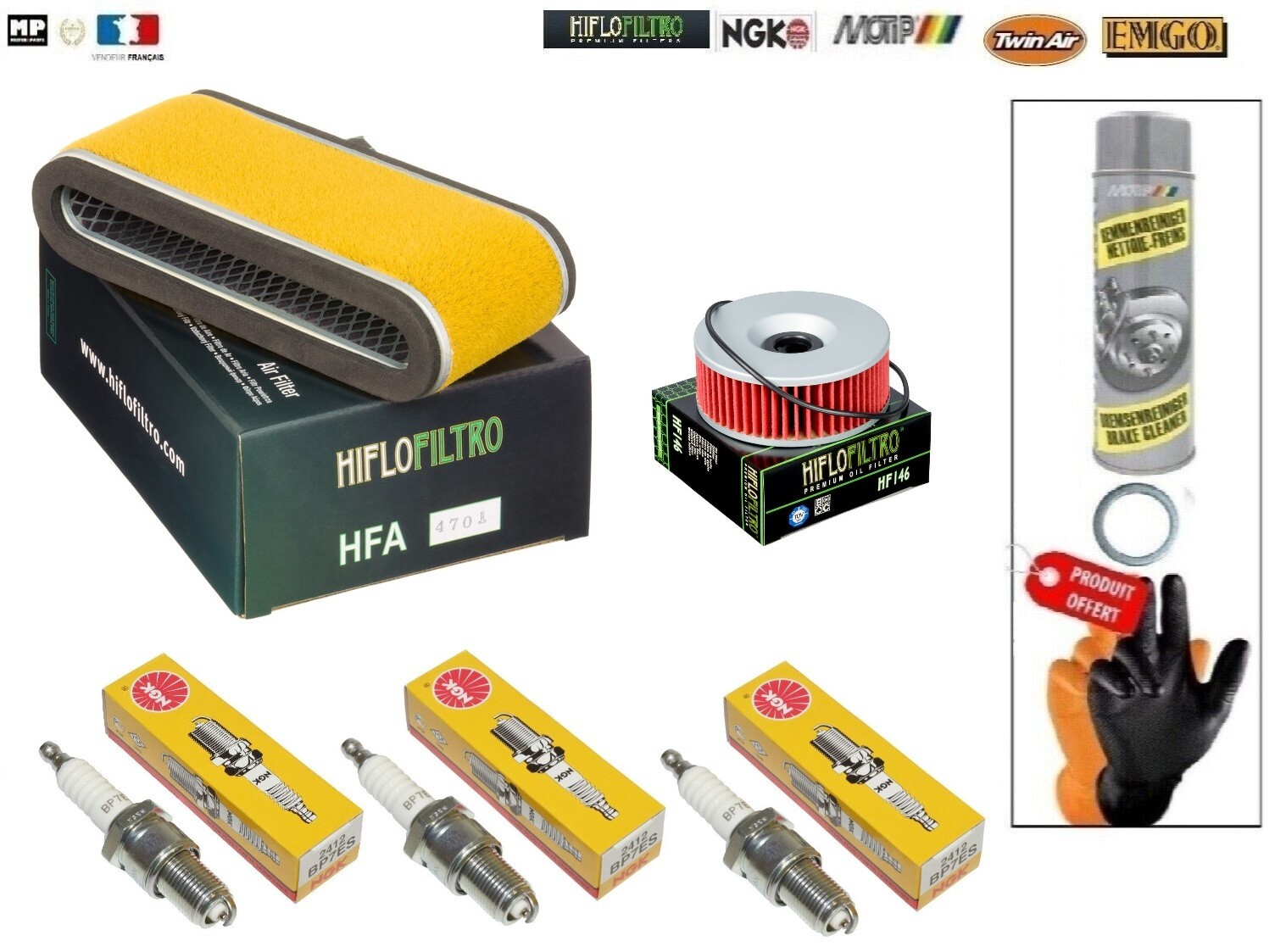 Kit entretien premium YAMAHA XS 750 (1978-1982) sans huile avec filtres haute fidélité