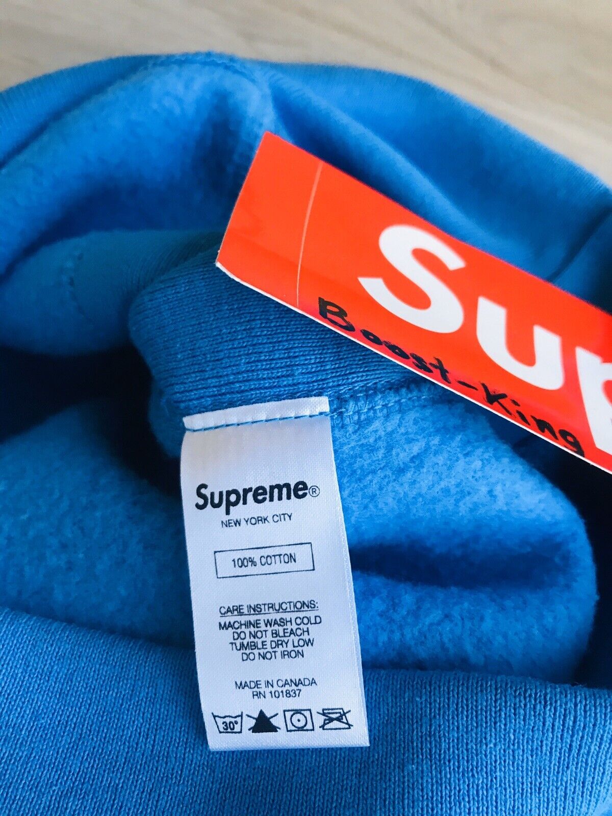 Supreme Box Logo crewneck sweatshirt Bright Royal medium FW18 VNDS BOGO blue