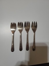 4 Silverplated Leonard Italy Relish Toddler Forks