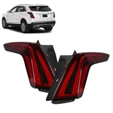 Pair Dark Red LED Tail Light Rear Brake Lamp For Cadillac XT5 2017-2021 22-2023