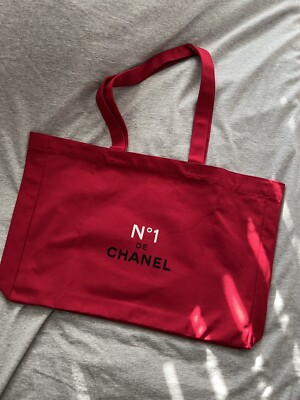 CHANEL BEAUTY No 1 Novelty Red Canvas Tote Bag NEW VIP GIFT RARE