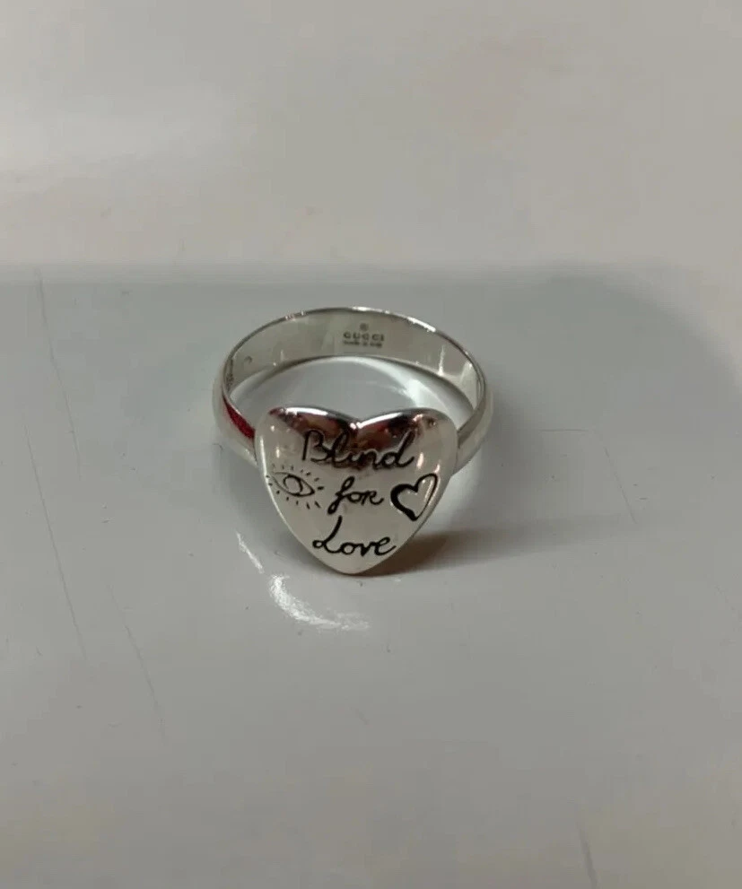 Silver gucci heart clearance ring