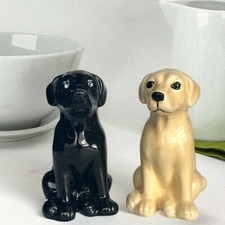 Labrador Salt & Pepper ceramic shaker set Black and Golden Lab Dog lover gift