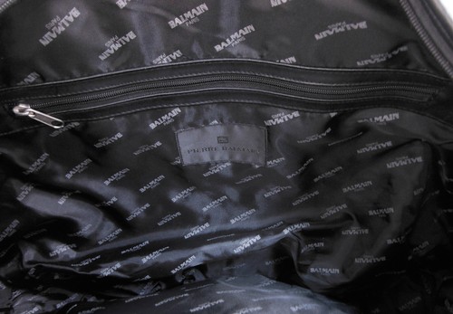Pierre Balmain Reisetasche, schwarzer wetterfester Stoff mit Lederboden, 60cm - Bild 5 von 9