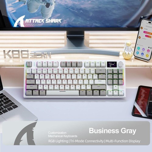 K86 Wireless Hot-swappable Mechanical Keyboard Bluetooth/2.4g with Display Scree - 第 1/26 張圖片