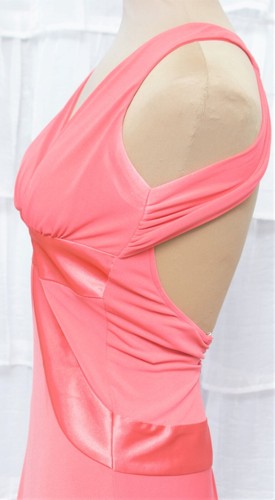 Morgan & Co Gr. XS-Tall Neckholder Style Rosa Hi-Lo Fischschwanz Abendkleid/Abiballkleid - Bild 6 von 9