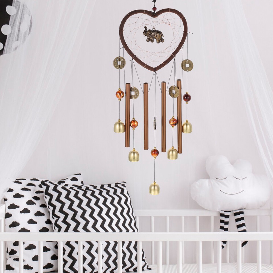 Wind Chime Outdoor Dream Catcher Chimes Heart Home Pendant Indoor eBay