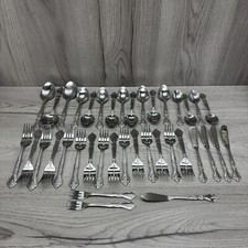 Lot Of 38 Pieces Rogers Co KINGS BERRY Gardendale Stainless Flatware China