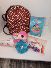 Little Girl Gift Set Backpack Coco Rainbow Plush Stitch Scrunchie Mystery Squad