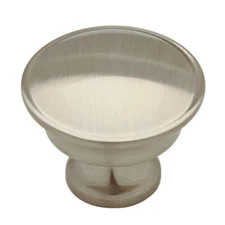 (5 Pack) 1-1/4 inch Silverton Round Knob Satin Nickel