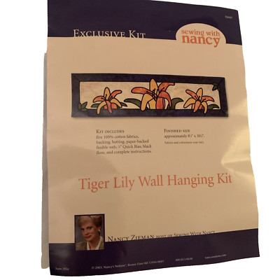 Sewing With Nancy Wall Hanging Kit Tiger Lily 8 x 30 Complete Kit