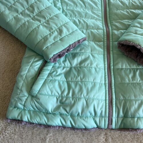 The North Face Mädchen türkis Fleece grau wendbar gefütterter Winter Schnee Mantel 14-16 - Bild 4 von 8