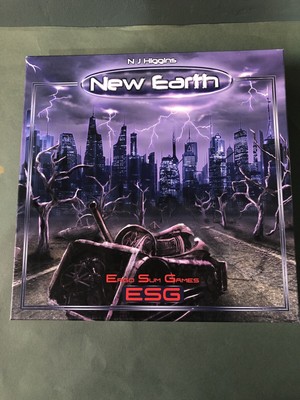 Seltenes N.J.Higgins New Earth Brettspiel Ergo Sum Games 100% komplett innen VERSIEGELT