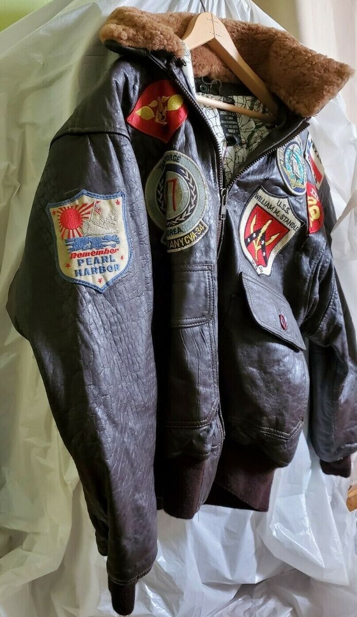 NOS Vintage Avirex G-1 U.S. Navy 7823 Leather Brown Jacket NOS Vintage Avirex G-1 U.S. Navy 7823 Leather Brown Jacket