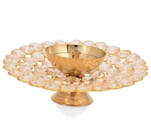 Biggest Brass Crystal Oil Akhand Lamp Diya for Diwali Decoration & Pooja |
