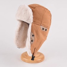 Women Men Thick Aviator Trapper Hat Warm Faux Fur Ski Ear Flaps Cap Winter Soft
