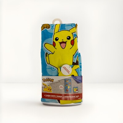 Pokémon 2 piece bath towel and washcloth set