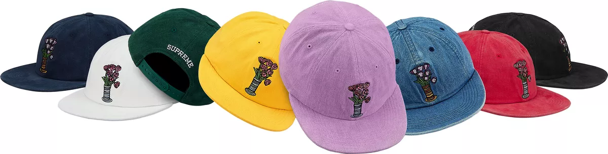 Supreme Flowers 6-panel Cap Red OS F/W 18