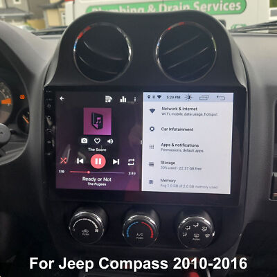 For Jeep Compass 2010-2016 10'' Carplay Car Stereo Radio Android 13 GPS WIFI 32G