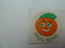 Vintage CTP 77 1977 Scratch n Sniff Sticker Orange Scent Matte Sticker Well Done