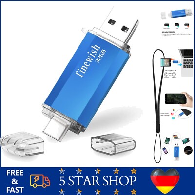 USB Stick 32GB 2-in-1 OTG Kompakt Datenübertragung USB-C USB 2.0 Blau