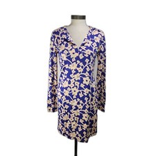 NWT Diane von Furstenberg Women's Reine L/S Burma Rose Dress Size 4. 