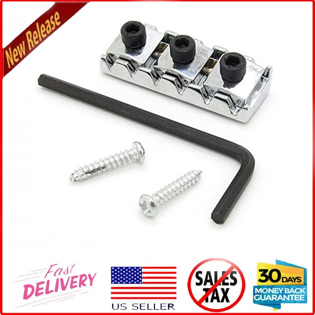 Chrome 42mm Guitar R2 Bridge Locking Nut Fit Dean,Kramer,Jackson,Ibanez