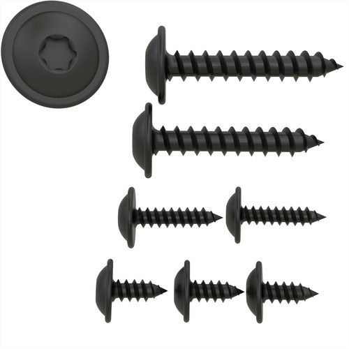 Blechschrauben Flachkopf Scheibe Kreuzschlitz Torx schwarz verzinkt 3,9 - 4,8 mm - Bild 6 von 9