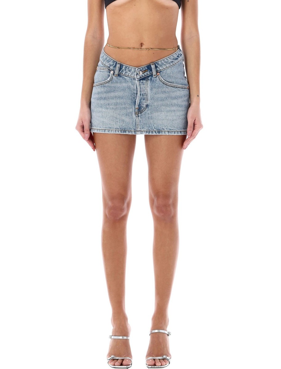 Alexander Wang Refurbished Size 27 V Front Gold Chain Denim