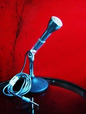 Vintage 1960's Sonotone CM10 ceramic microphone harp Hi Z w mic clip Turner  1