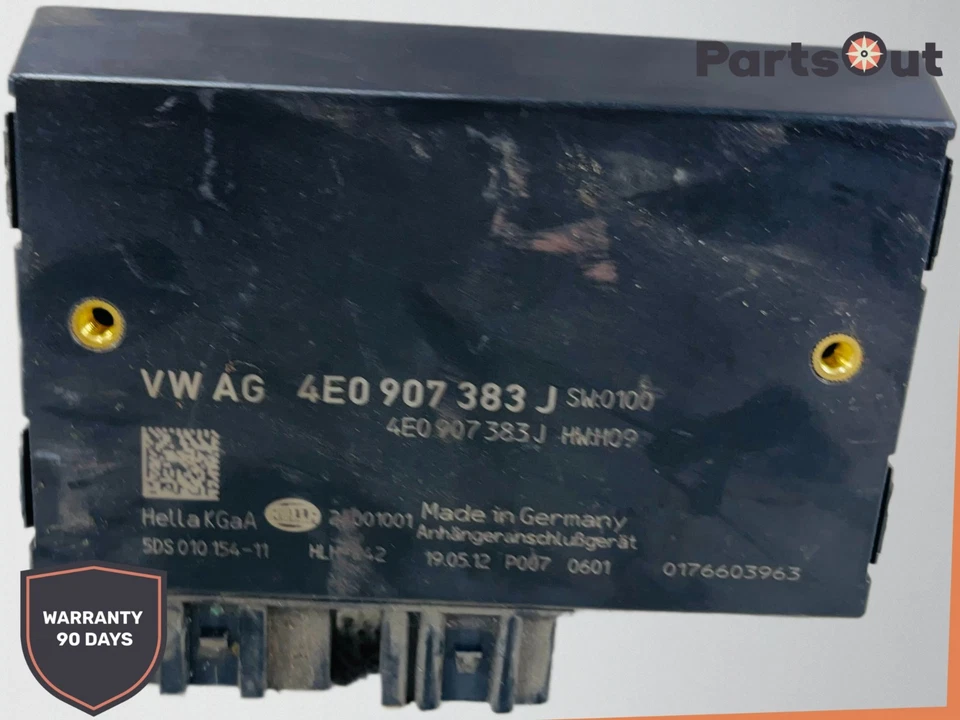 2014 AUDI Q7 TRAILER DETECTION MODULE TOW CONTROL UNIT 4E0 907 383 J OEM  - Imagen 3 de 4