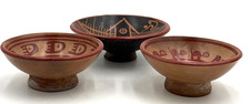 Ecuador Painted Pedestal Bowls Set of 3