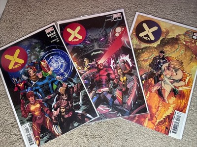 X-Men 1, 2 + 3 Marvel Comics 2019 Hickman Cover NM Boarded Sleeved