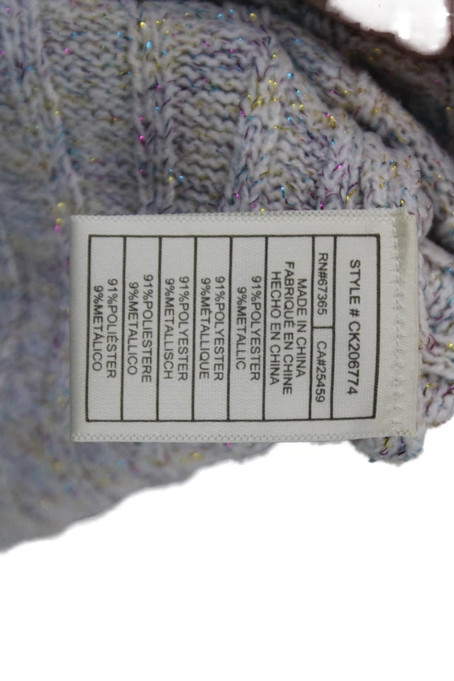 Cupcakes y Cachemira Mujer Camisola Beige Rayas Cuello en V Bohemia Talla S Foto 4 de 4