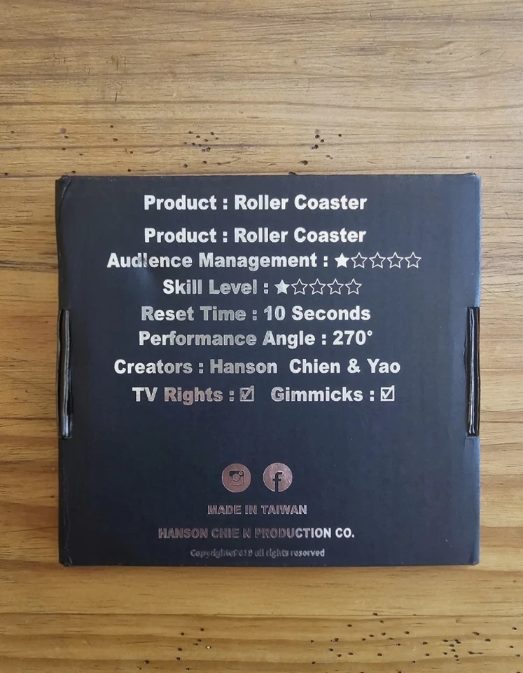 Roller Coaster Gimmick Münze erscheint/durchdringt Glas Zaubertrick Magic - Bild 2 von 3