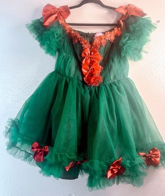 Sugar Thrillz Green Red Fairy Dress M Ruffled Bow Accents Tulle | eBay Sugar Thrillz Green Red Fairy Dress M Ruffled Bow Accents Tulle | eBay