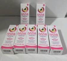 7 X Ivizia Sterile Lubricant Eye Drops For Dry Eyes,5mL Exp 9/26