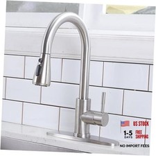 VCCUCINE Kitchen Faucet with Pull Down Sprayer Faucet Brushed Nickel Farmhouse