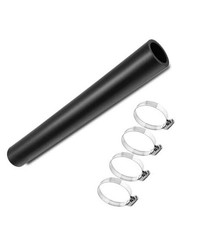 1 1/2" ID Gasoline Fuel Filler Neck Hose with 4 Clamps - 15 7/8" Straight Gas