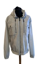883 Police Gila Rain Jacket Pearl Grey With Hood Size UK 40, EU 50, US 40.