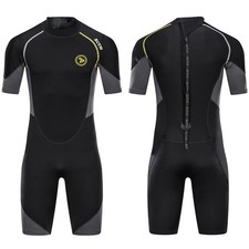 Wetsuit Shorty for Men 1.5mm Neoprene Back Zip Wetsuit Spring for Diving Surf...