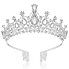 Makone Crowns for Women Princess Tiaras for Girls Queen Crown and Comb Tiara for