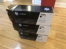 Set of 3 HP 508A Black LaserJet Toner CF360A OPEN BOX READ DESCRIPTION