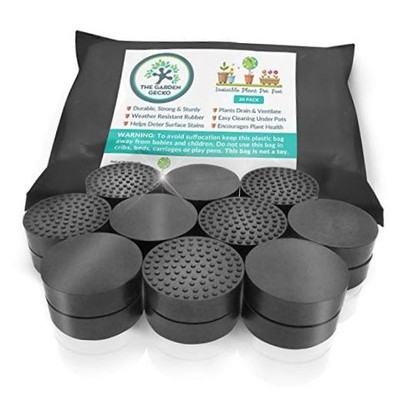 Invisible Pot feet for outdoor plant pots and flowers. Solid rubber pot