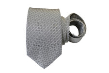BROOKS BROTHERS MEN'S TIE GRAY/GEOMETRIC WIDTH: 3.25" LENGTH: 58"