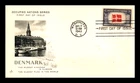 WW2 OVER-RUN NATIONS DENMARK FLAG ARTCRAFT CACHET 1943  FDC UNADDR
