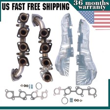 Exhaust Manifold w/ Gasket Left & Right for Toyota Sequoia Tundra 4.7L V8 DOHC