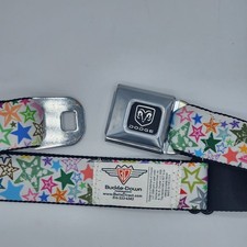 Seatbelt Belt VTG 00s Buckle Down Dodge Ram Colorful Stars Adjustable Strap Belt